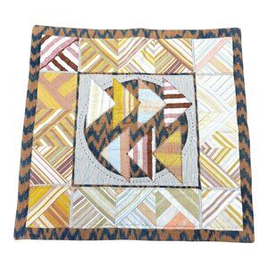 Vintage Handcrafted Quilt Crop Rotation Farm Cottagecore  Wall Hanging 29"